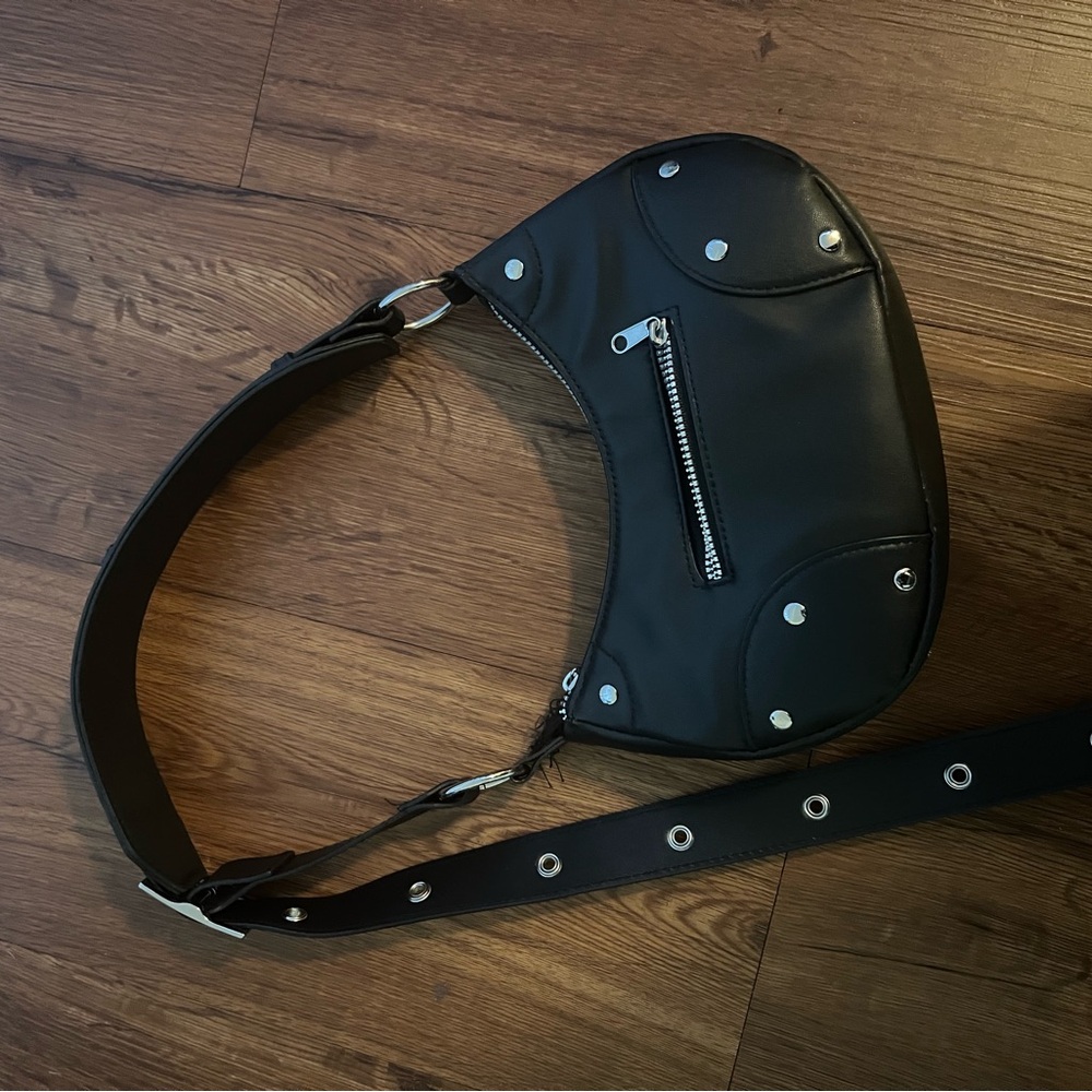Y2K black shoulder purse